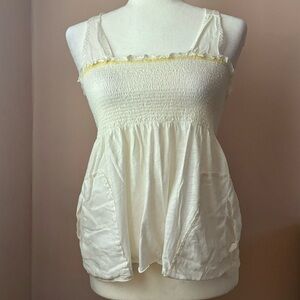 Free People Vintage Mixed Fabric Racerback Tank